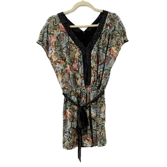 DR2 Floral V Neck Romper Multicolor Size S - Picture 1 of 7